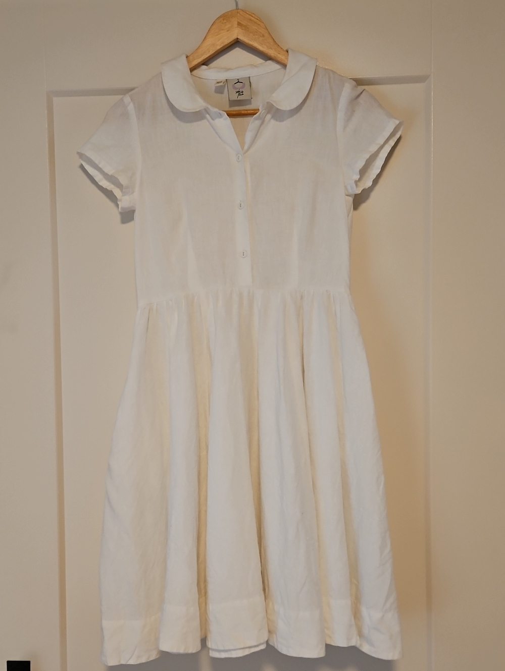 Son de Flor Classic Linen Dress – White Magnolia - Picture 2 of 4